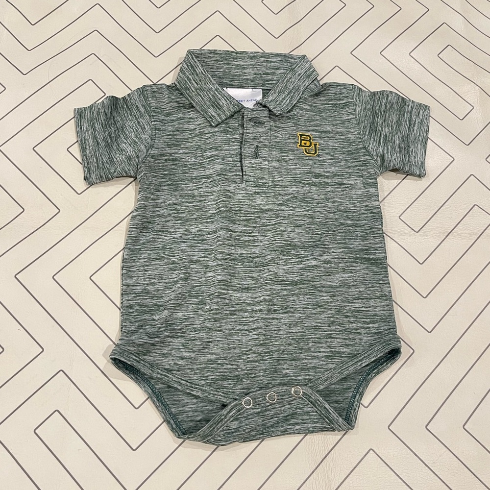 NWT Two Feet Ahead Baylor University Polo Onesie